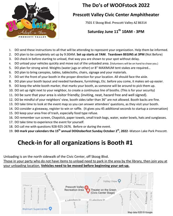 WOOFstock 2022 Exhibitor instructions